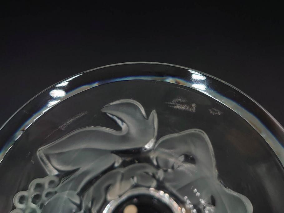 フランス　LALIQUE(ラリック)　ソミュール(SAUMUR)　高さ 約14cm　上品な雰囲気漂うフラワーベース　(R-084631)