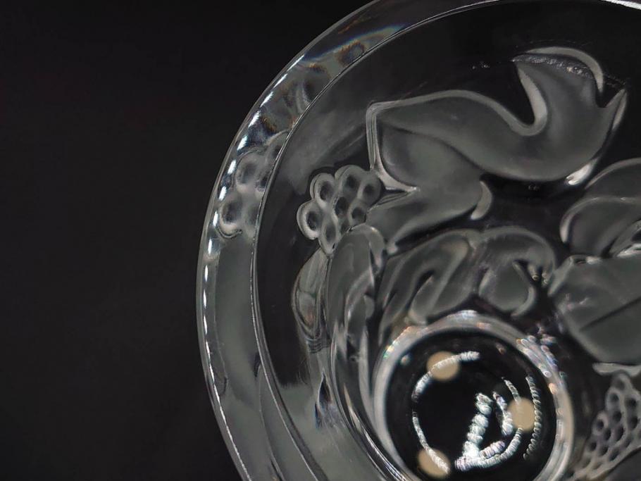 フランス　LALIQUE(ラリック)　ソミュール(SAUMUR)　高さ 約14cm　上品な雰囲気漂うフラワーベース　(R-084631)