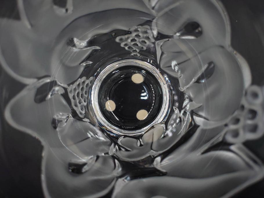 フランス　LALIQUE(ラリック)　ソミュール(SAUMUR)　高さ 約14cm　上品な雰囲気漂うフラワーベース　(R-084631)