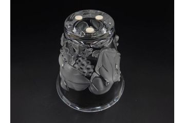 フランス　LALIQUE(ラリック)　ソミュール(SAUMUR)　高さ 約14cm　上品な雰囲気漂うフラワーベース　(R-084631)