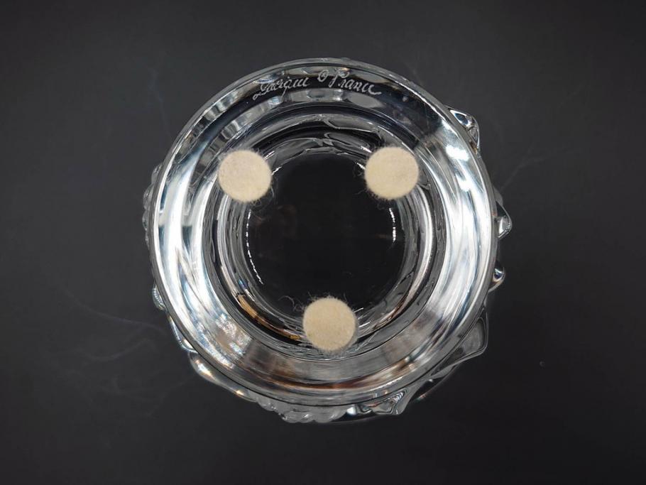 フランス　LALIQUE(ラリック)　ソミュール(SAUMUR)　高さ 約14cm　上品な雰囲気漂うフラワーベース　(R-084631)