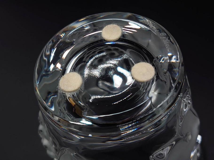 フランス　LALIQUE(ラリック)　ソミュール(SAUMUR)　高さ 約14cm　上品な雰囲気漂うフラワーベース　(R-084631)