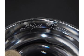 フランス　LALIQUE(ラリック)　ソミュール(SAUMUR)　高さ 約14cm　上品な雰囲気漂うフラワーベース　(R-084631)