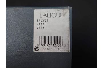 フランス　LALIQUE(ラリック)　ソミュール(SAUMUR)　高さ 約14cm　上品な雰囲気漂うフラワーベース　(R-084631)