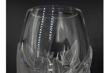 フランス　LALIQUE(ラリック)　ヘデラ(HEDERA)　高さ 約18cm　気品を感じるフラワーベース　(R-084632)