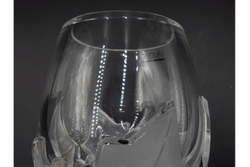フランス　LALIQUE(ラリック)　ヘデラ(HEDERA)　高さ 約18cm　気品を感じるフラワーベース　(R-084632)