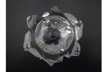 フランス　LALIQUE(ラリック)　ヘデラ(HEDERA)　高さ 約18cm　気品を感じるフラワーベース　(R-084632)