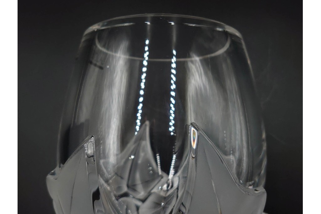 フランス　LALIQUE(ラリック)　ヘデラ(HEDERA)　高さ 約18cm　気品を感じるフラワーベース　(R-084632)