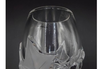 フランス　LALIQUE(ラリック)　ヘデラ(HEDERA)　高さ 約18cm　気品を感じるフラワーベース　(R-084632)