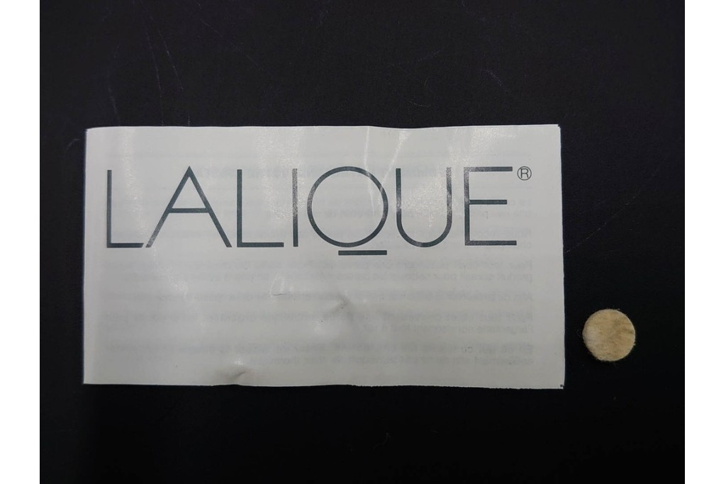 フランス　LALIQUE(ラリック)　ヘデラ(HEDERA)　高さ 約18cm　気品を感じるフラワーベース　(R-084632)