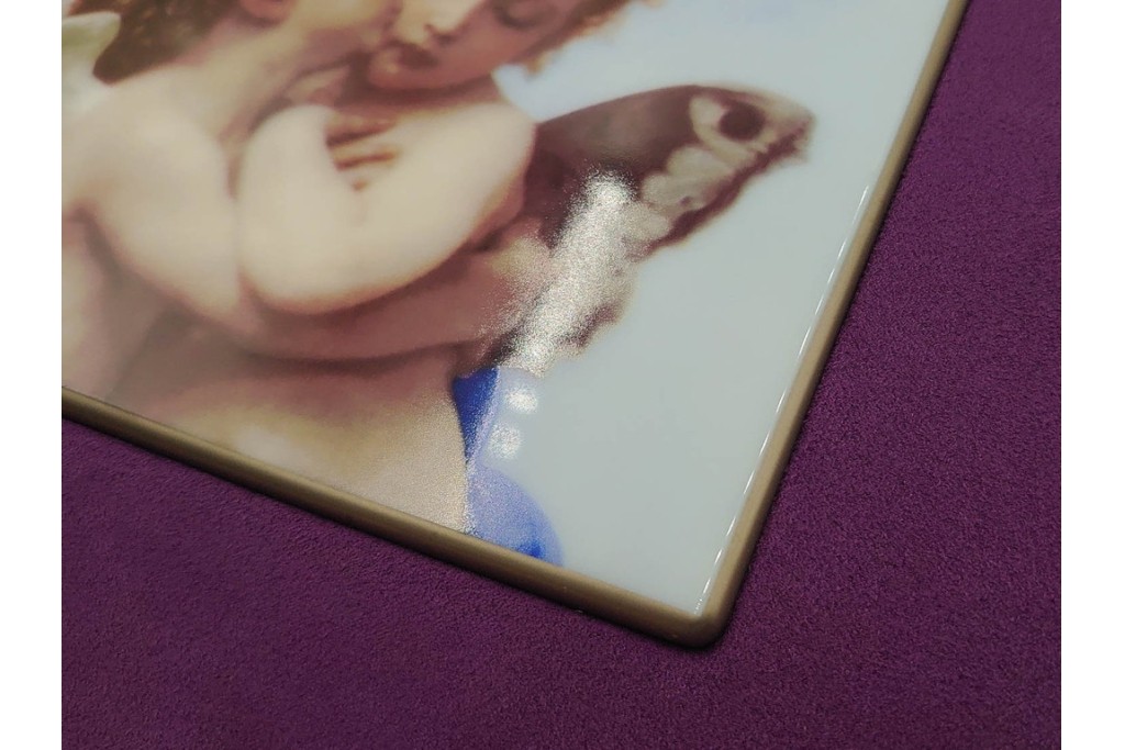 大倉陶園(OKURA、OAC)　「ファーストキス」　49/50　空間に温かみを添える陶板画　(R-084633)