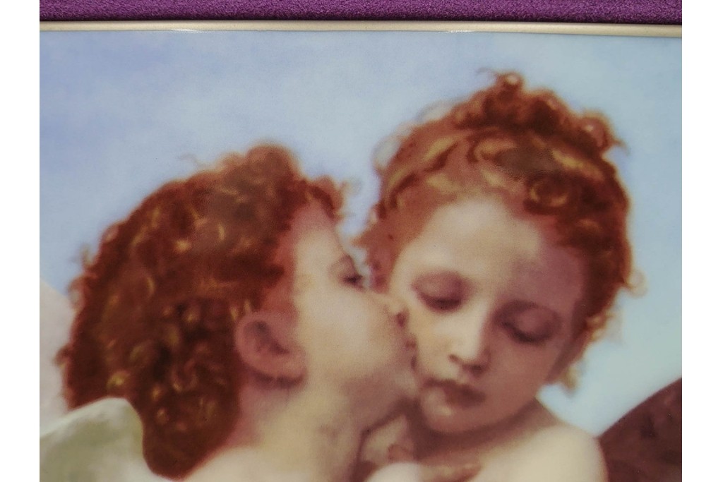 大倉陶園(OKURA、OAC)　「ファーストキス」　49/50　空間に温かみを添える陶板画　(R-084633)