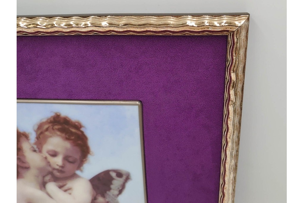 大倉陶園(OKURA、OAC)　「ファーストキス」　49/50　空間に温かみを添える陶板画　(R-084633)