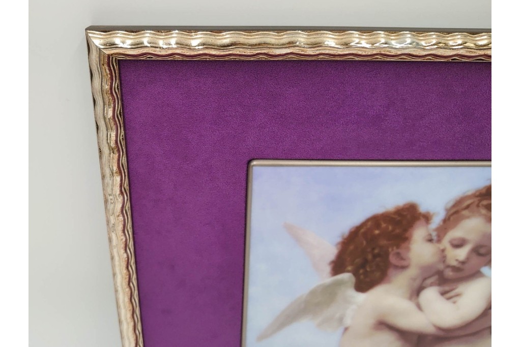 大倉陶園(OKURA、OAC)　「ファーストキス」　49/50　空間に温かみを添える陶板画　(R-084633)