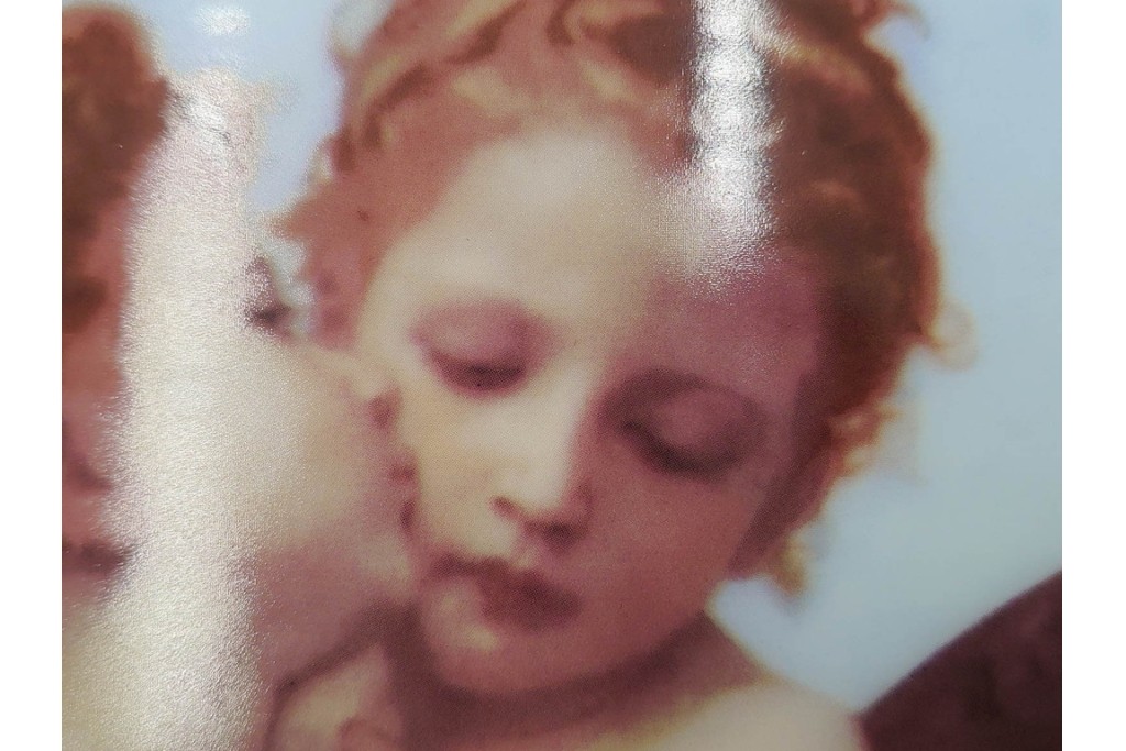 大倉陶園(OKURA、OAC)　「ファーストキス」　49/50　空間に温かみを添える陶板画　(R-084633)