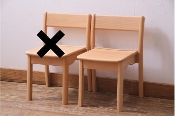 中古　飛騨産業　キツツキ　KF205B　ビーチ材　キッズスタッキングチェア(子供椅子、キッズチェア)(R-084640)