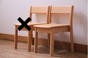 中古　飛騨産業　キツツキ　KF205B　ビーチ材　キッズスタッキングチェア(子供椅子、キッズチェア)(R-084640)