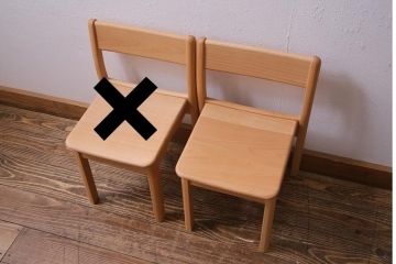 中古　飛騨産業　キツツキ　KF205B　ビーチ材　キッズスタッキングチェア(子供椅子、キッズチェア)(R-084640)