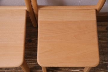 中古　飛騨産業　キツツキ　KF205B　ビーチ材　キッズスタッキングチェア(子供椅子、キッズチェア)(R-084640)