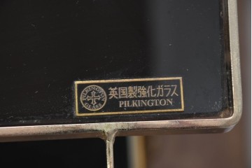 イギリスビンテージ　老舗家具ブランド　ピルキントン(PILKINGTON)　大きな車輪が印象的でクラシカルな雰囲気漂うキッチンカート　(R-084641)