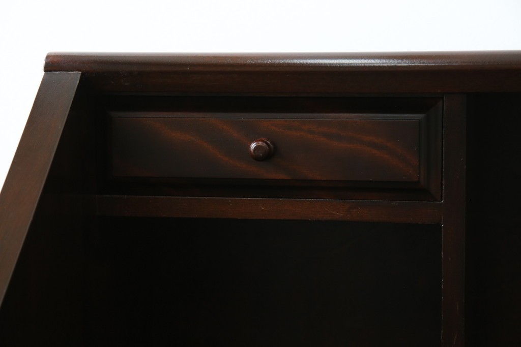 中古　超美品　松本民芸家具　H型　ボールフットがクラシカルな雰囲気を高めるライティングビューロー　定価約42万円　(R-084646)