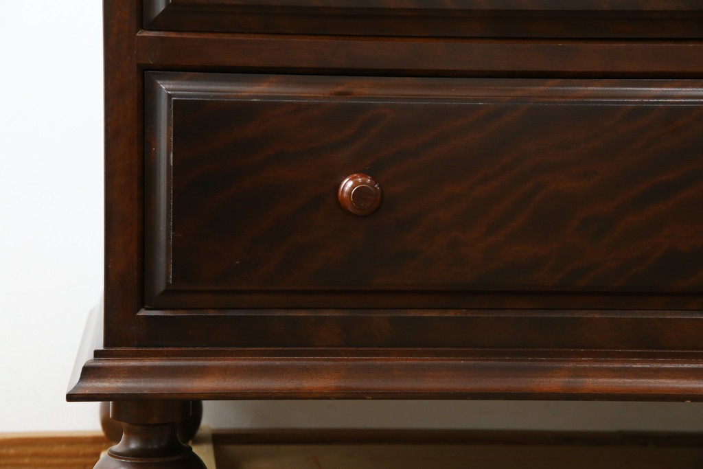 中古　超美品　松本民芸家具　H型　ボールフットがクラシカルな雰囲気を高めるライティングビューロー　定価約42万円　(R-084646)