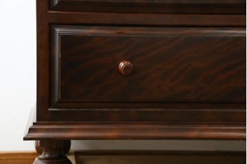 中古　超美品　松本民芸家具　H型　ボールフットがクラシカルな雰囲気を高めるライティングビューロー　定価約42万円　(R-084646)