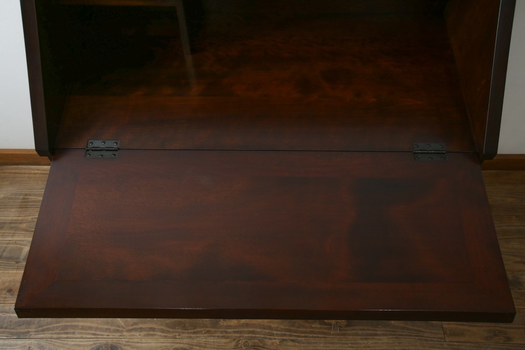 中古　超美品　松本民芸家具　H型　ボールフットがクラシカルな雰囲気を高めるライティングビューロー　定価約42万円　(R-084646)