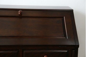 中古　超美品　松本民芸家具　H型　ボールフットがクラシカルな雰囲気を高めるライティングビューロー　定価約42万円　(R-084646)