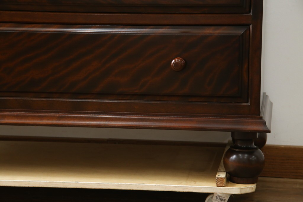 中古　超美品　松本民芸家具　H型　ボールフットがクラシカルな雰囲気を高めるライティングビューロー　定価約42万円　(R-084646)