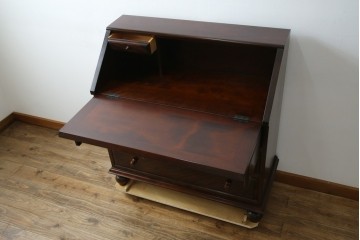 中古　超美品　松本民芸家具　H型　ボールフットがクラシカルな雰囲気を高めるライティングビューロー　定価約42万円　(R-084646)