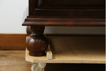 中古　超美品　松本民芸家具　H型　ボールフットがクラシカルな雰囲気を高めるライティングビューロー　定価約42万円　(R-084646)