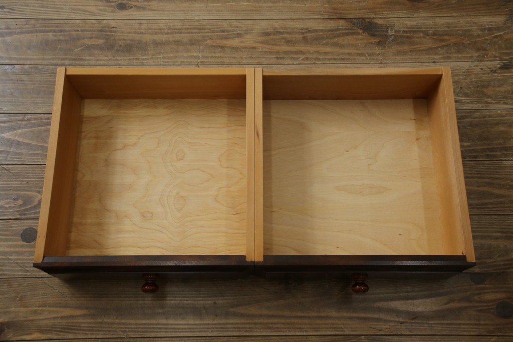 中古　超美品　松本民芸家具　H型　ボールフットがクラシカルな雰囲気を高めるライティングビューロー　定価約42万円　(R-084646)