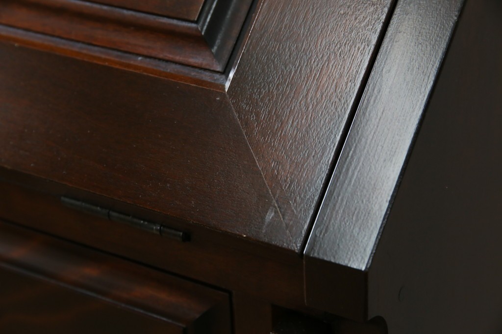 中古　超美品　松本民芸家具　H型　ボールフットがクラシカルな雰囲気を高めるライティングビューロー　定価約42万円　(R-084646)