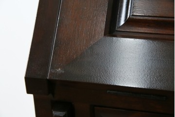 中古　超美品　松本民芸家具　H型　ボールフットがクラシカルな雰囲気を高めるライティングビューロー　定価約42万円　(R-084646)