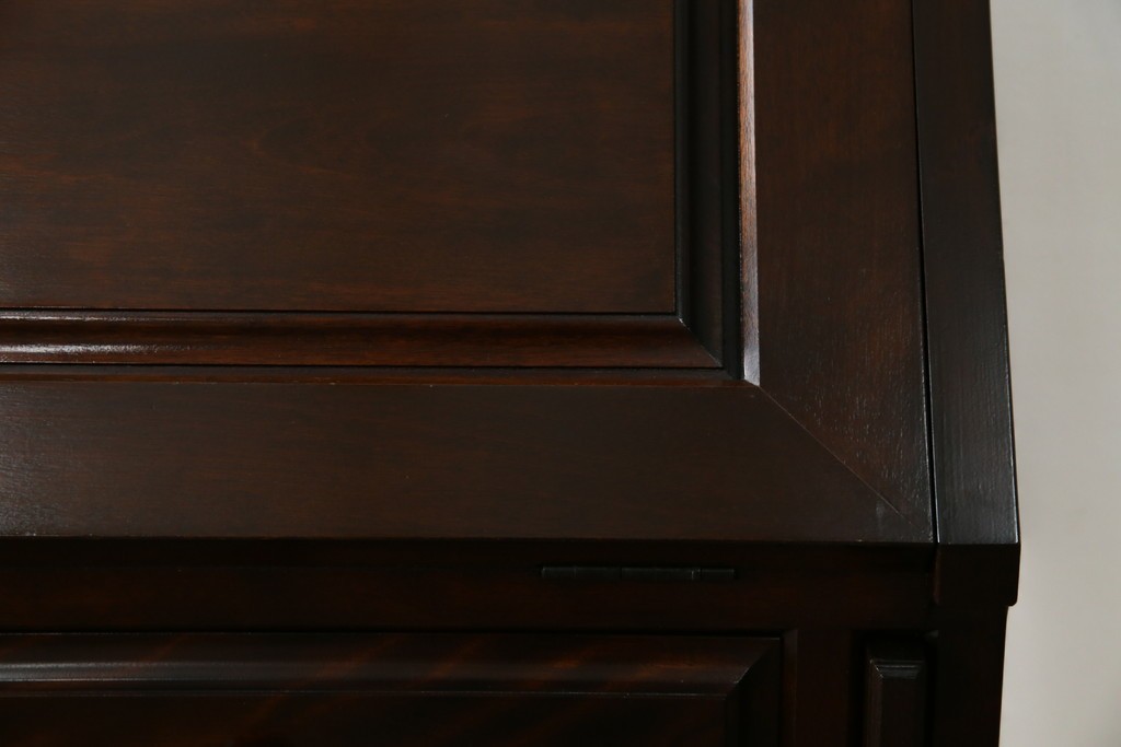 中古　超美品　松本民芸家具　H型　ボールフットがクラシカルな雰囲気を高めるライティングビューロー　定価約42万円　(R-084646)