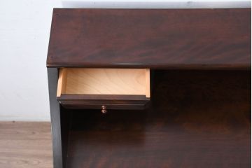 中古　超美品　松本民芸家具　H型　ボールフットが特徴的なライティングビューロー(簿記机、ワークデスク、在宅ワーク、在宅用デスク、サイドチェスト)(定価約42万円)(R-084646)