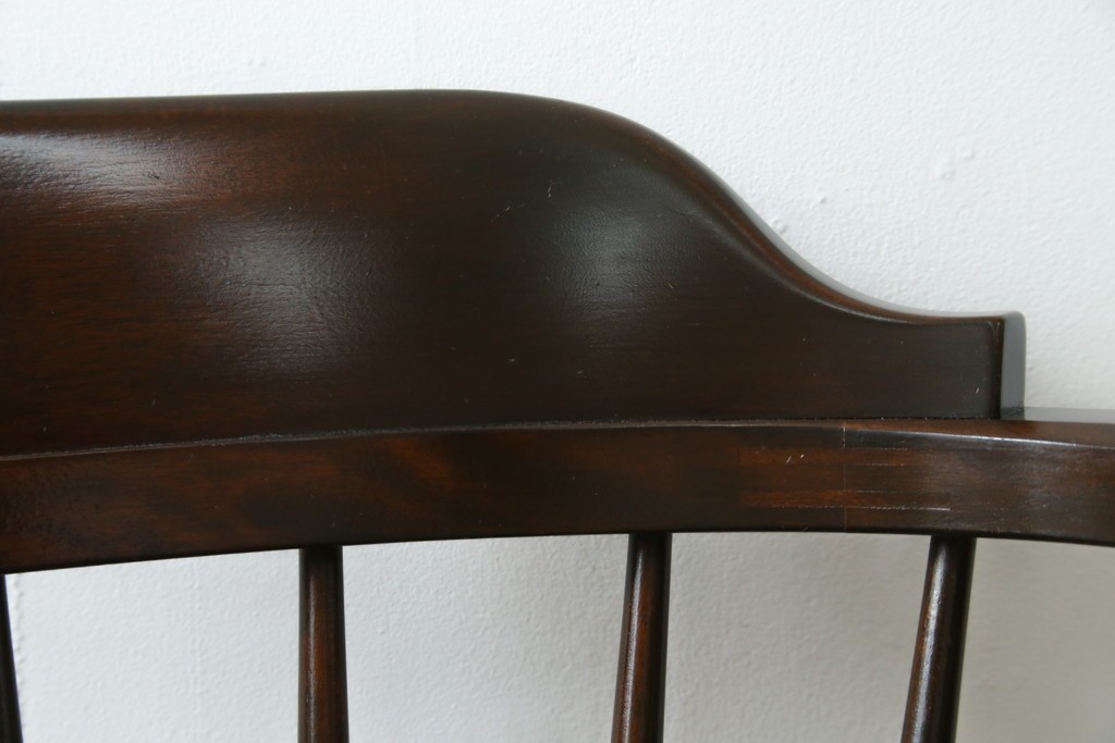 中古　美品　松本民芸家具　#91型　落ち着きのある大人カフェ風インテリアが叶うキャプテンチェア　定価約13万円　(R-084647)