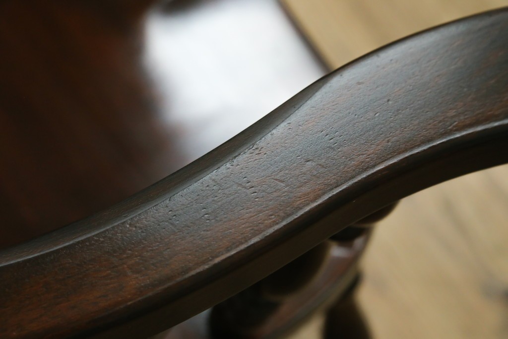 中古　美品　松本民芸家具　#91型　落ち着きのある大人カフェ風インテリアが叶うキャプテンチェア　定価約13万円　(R-084647)