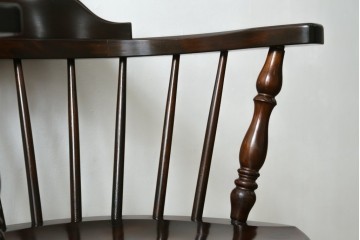 中古　美品　松本民芸家具　#91型　落ち着きのある大人カフェ風インテリアが叶うキャプテンチェア　定価約13万円　(R-084647)