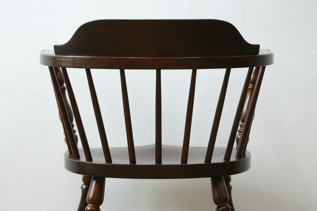 中古　美品　松本民芸家具　#91型　落ち着きのある大人カフェ風インテリアが叶うキャプテンチェア　定価約13万円　(R-084647)