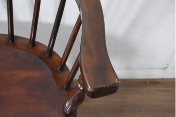 中古　美品　松本民芸家具　#91型　落ち着きのある大人カフェ風インテリアが叶うキャプテンチェア　定価約13万円相当　(R-084647)