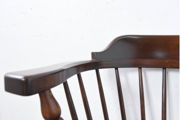 中古　美品　松本民芸家具　#91型　落ち着きのある大人カフェ風インテリアが叶うキャプテンチェア　定価約13万円相当　(R-084647)