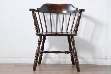 中古　美品　松本民芸家具　#91型　落ち着きのある大人カフェ風インテリアが叶うキャプテンチェア　定価約13万円相当　(R-084647)