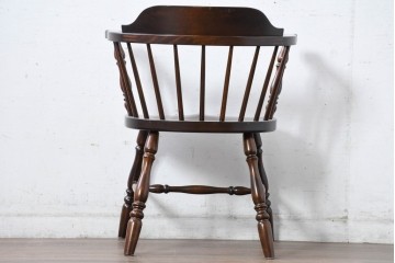 中古　美品　松本民芸家具　#91型　落ち着きのある大人カフェ風インテリアが叶うキャプテンチェア　定価約13万円相当　(R-084647)