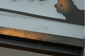 和製アンティーク　和の風情がたっぷりな松の木の意匠を施した真鍮(しんちゅう)フレームの天井照明　(R-084656)