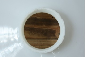 和製アンティーク　シンプルなフォルムで使いやすい平笠照明　(R-084657)