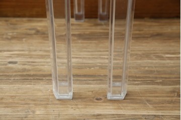 中古　イタリア　カルテル(Kartell)　ビクトリアゴースト(VICTORIA GHOST)　幾何学的なデザインが目を引くチェア2脚セット(ダイニングチェア、椅子、イス、バラ売り可能)(定価2脚で約10万円)(R-084664)