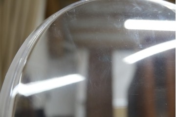 中古　イタリア　カルテル(Kartell)　ビクトリアゴースト(VICTORIA GHOST)　幾何学的なデザインが目を引くチェア2脚セット(ダイニングチェア、椅子、イス、バラ売り可能)(定価2脚で約10万円)(R-084664)