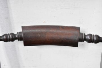 中古　美品　松本民芸家具　背貫のデザインが目を引くB型ワイコムチェア(板座チェア、ワークチェア、ダイニングチェア、イス、椅子)(定価約12万円)(R-084665)
